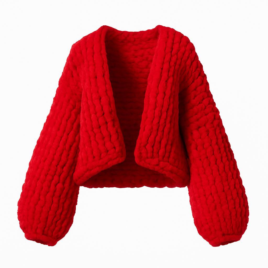 AMS HAND KNITTED SHORT CARDIGAN